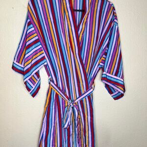 Buddy Love Rainbow Stripe Kimono Robe – One Size